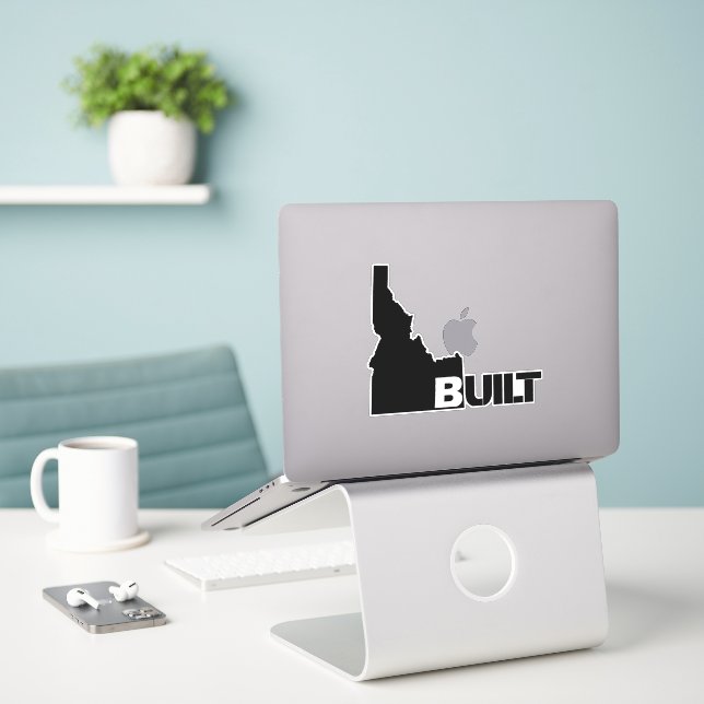 Idaho baut Black Vinyl Decal Aufkleber (Laptop auf Schreibtisch)