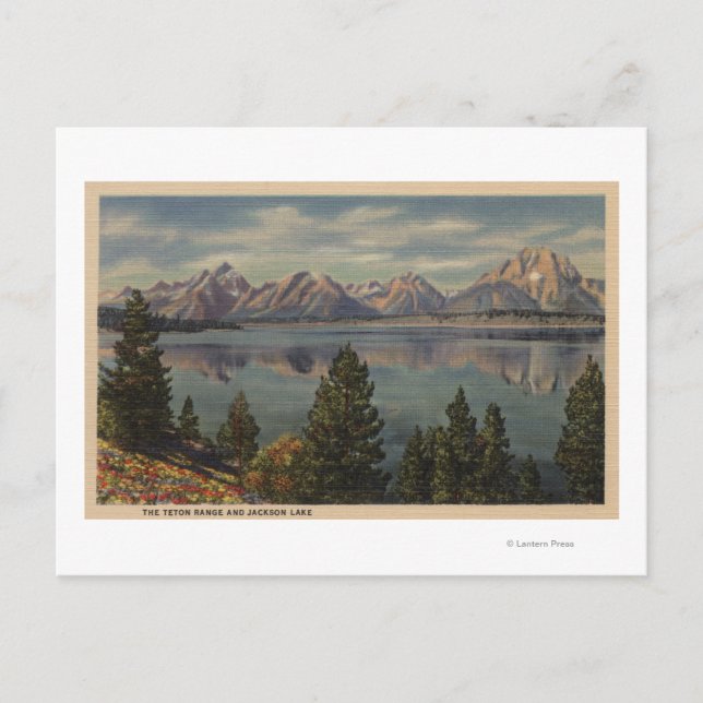 Idaho - Blick auf die Teton Range & Jackson Lake Postkarte (Vorderseite)