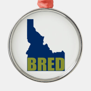 Idaho Bred Silbernes Ornament