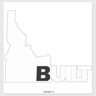 Idaho Built Classic Vinyl Decal White Aufkleber