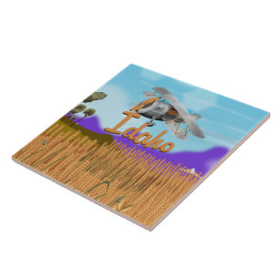 Idaho Cartoon zur Pflanzenfarm Fliese