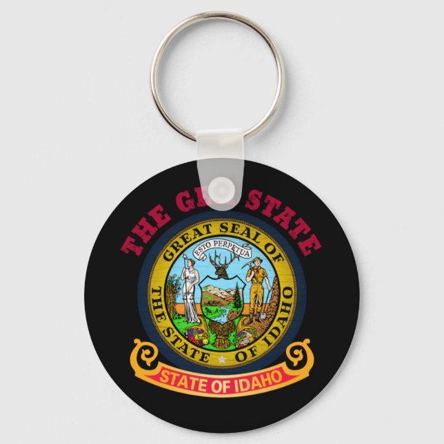 IDAHO CROSSROADS STAAT FLAG SCHLÜSSELANHÄNGER (Vorderseite)