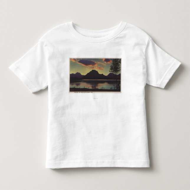 Idaho - Dämmerungs-Ansicht von Mt. Moran u. Kleinkind T-shirt (Vorderseite)