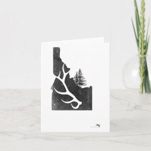Idaho Elk Hunter mit Antler Shed Karte