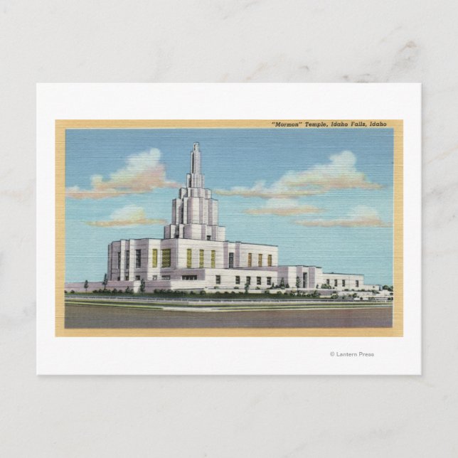 Idaho Falls, ID - Mormon Temple View Postkarte (Vorderseite)