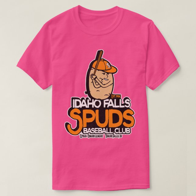 Idaho Falls Spuds Baseball-Team gestürzt T-Shirt (Design vorne)