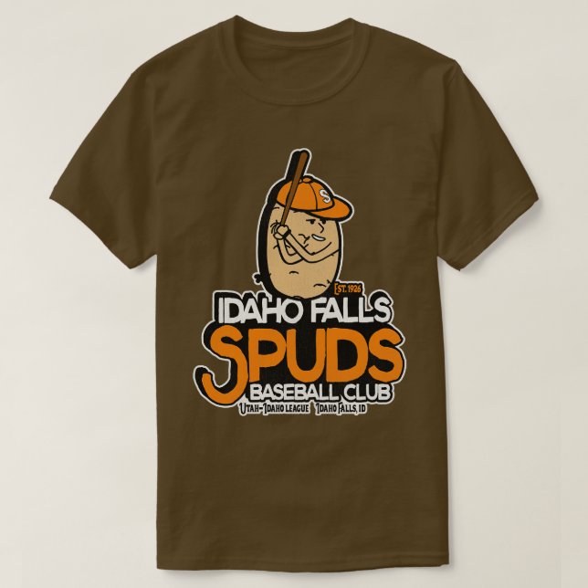 Idaho Falls Spuds Baseball-Team gestürzt T-Shirt (Design vorne)