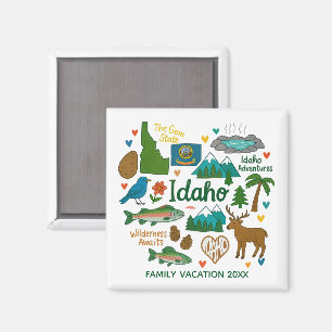 Idaho Familienreise Andenken personalisiert Magnet