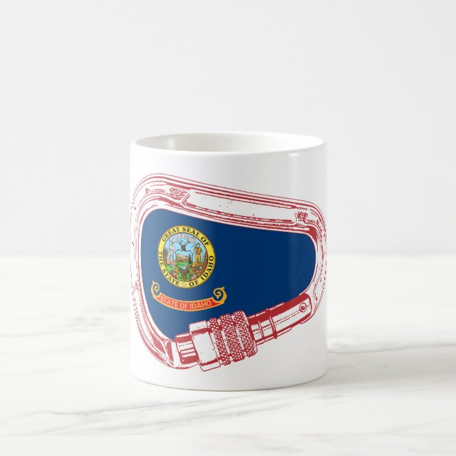 Idaho Flag Klettersteig Carabiner Kaffeetasse (Mittel)