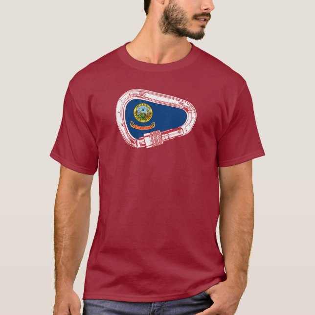 Idaho Flag Klettersteig Carabiner T-Shirt (Vorderseite)