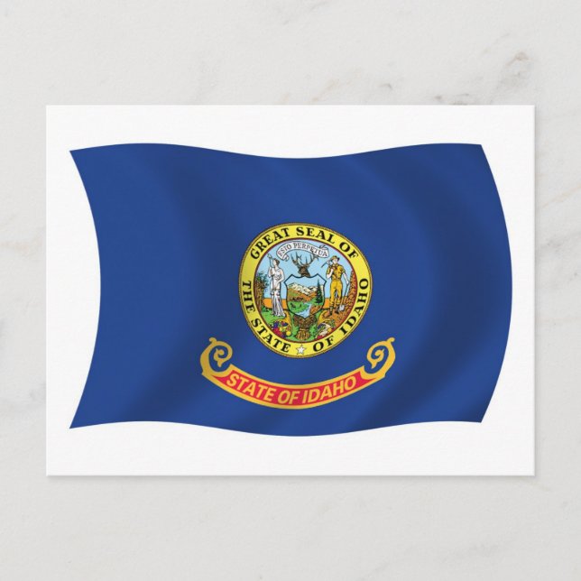 Idaho Flag Postcard Postkarte (Vorderseite)
