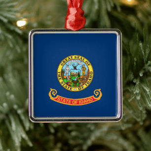 Idaho-Flagge: der Edelstein-Staat, America Mountai Ornament Aus Metall