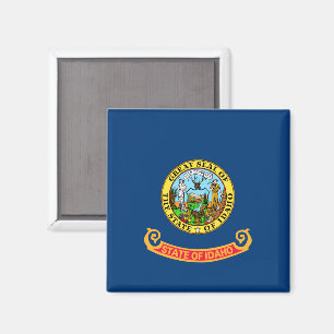 Idaho-Flagge: der Edelstein-Staat, Amerika Mountai Magnet