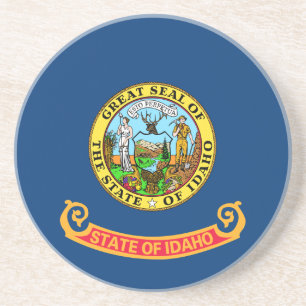 Idaho-Flagge, der Edelstein-Staat, amerikanische B Getränkeuntersetzer