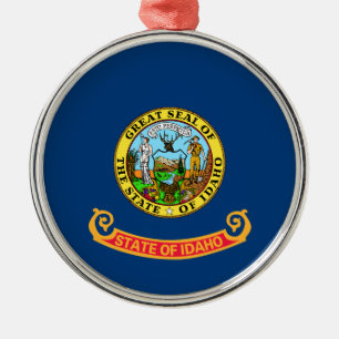 Idaho-Flagge, der Edelstein-Staat, amerikanische S Ornament Aus Metall