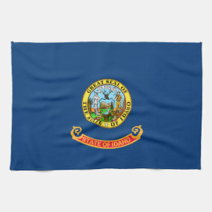 Idaho-Flagge: der Edelsteinstaat, Amerikas Mountai Geschirrtuch