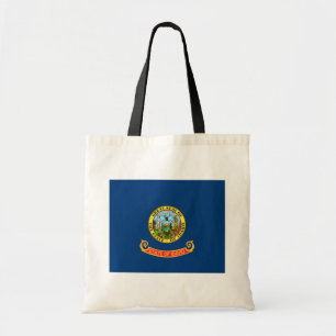 Idaho-Flagge: der Edelsteinstaat, Amerikas Mountai Tragetasche