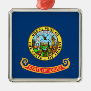 Idaho-Flagge, der Juwelenstaat, amerikanische Bund Ornament Aus Metall