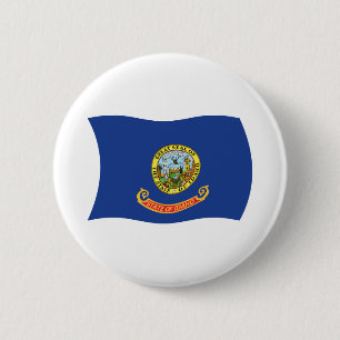 Idaho-Flagge Knopf Button