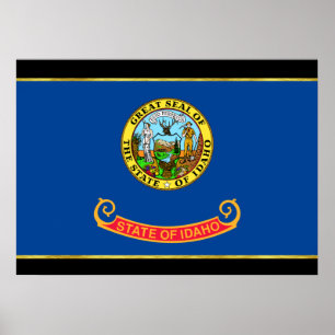 Idaho-Flagge Poster
