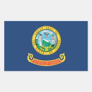 Idaho-Flagge Rechteckiger Aufkleber