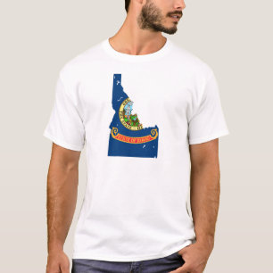 Idaho-Flaggen-Karte T-Shirt