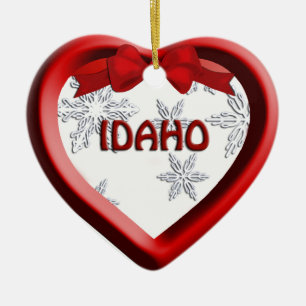Idaho Flocon de neige coeur ornement de Noël