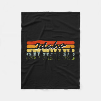 Idaho Forest Sunset Trees Cabin Theme Souvenir  Fleecedecke