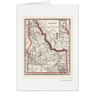 Idaho-Gemeinde u. Eisenbahn-Karte 1896