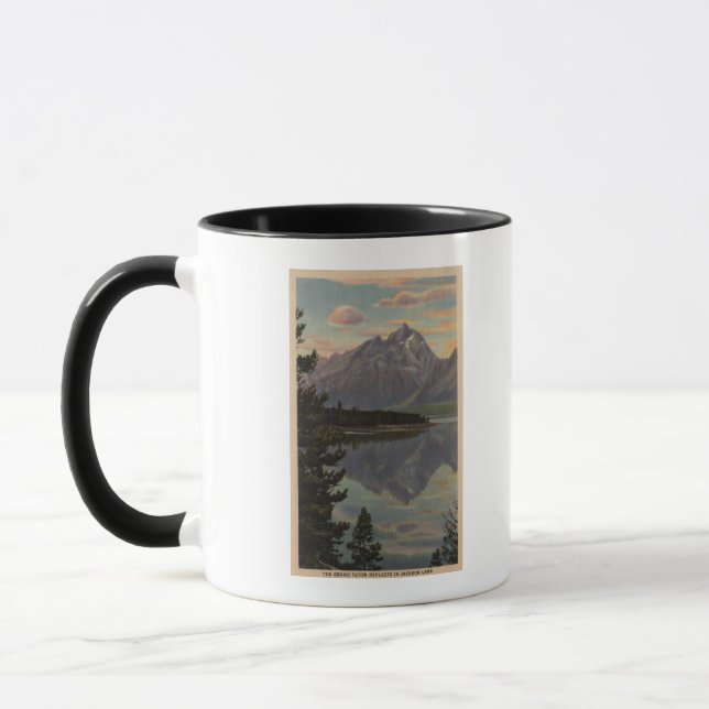 Idaho - Grand Teton Reflection on Jackson Lake Tasse (Links)