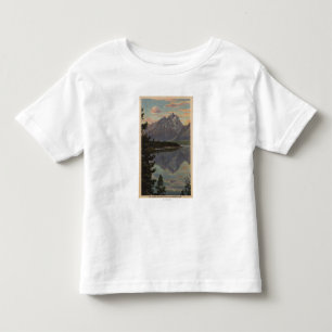 Idaho - großartige Teton Reflexion auf Jackson Se Kleinkind T-shirt
