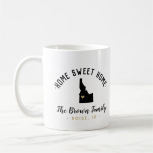 Idaho Home Sweet Home Famille Monogramme Mug