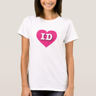 Idaho Hot Pink Heart - I Liebe ID T-Shirt