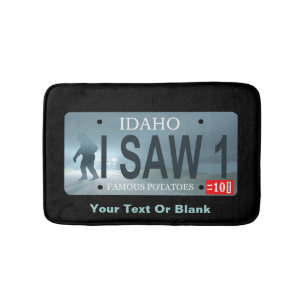 Idaho "I Saw 1" Sasquatch Lizenzschild Badematte