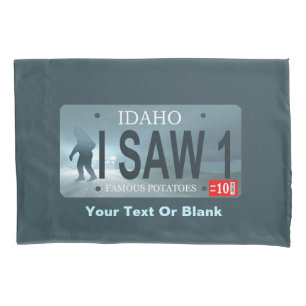 Idaho "I Saw 1" Sasquatch Lizenzschild Kissenbezug