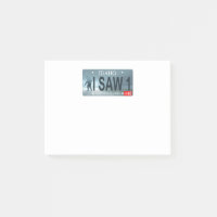 Idaho "I Saw 1" Sasquatch Lizenzschild