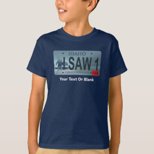 Idaho "Ich sah 1" Sasquatch Nummernschild T-Shirt