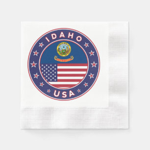 Idaho, Idaho USA, Idaho Aufkleber Serviette