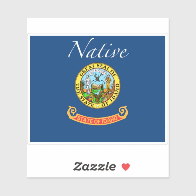 Idaho Indio Flag Aufkleber (Blatt)