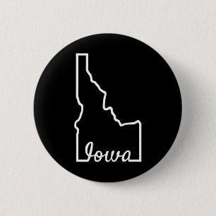 Idaho Iowa Lustiger Geographie-Mix-Up-Witz Idawa-S Button