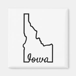 Idaho Iowa Lustiger Geographie-Mix-Up-Witz Idawa-S Magnet