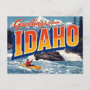 Idaho-Kajak-Wildwasser Postkarte