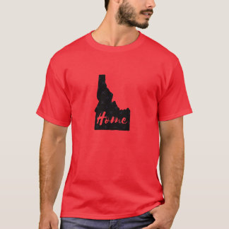 Idaho Kursiv Heimatstaat Umriss Übergröße T-Shirt