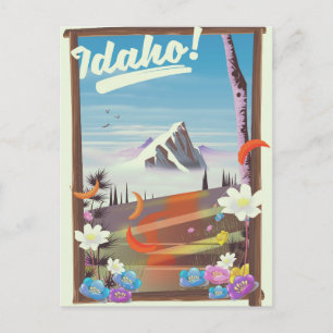 Idaho! Landschaft-Reiseposter Postkarte