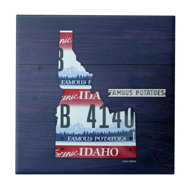 Idaho-Lizenz-Platten-Karten-Keramik-Fliese Fliese (Vorderseite)