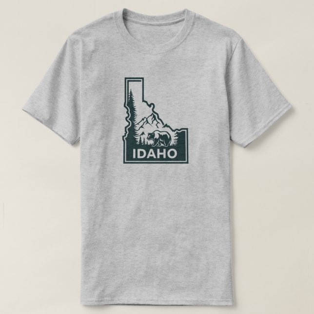 Idaho Map Bear T-Shirt (Design vorne)