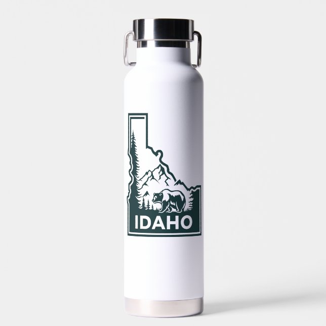 Idaho Map Bear Trinkflasche (Vorne)