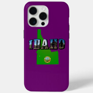 Idaho Map, Seal and Picture Text Case-Mate iPhone Hülle