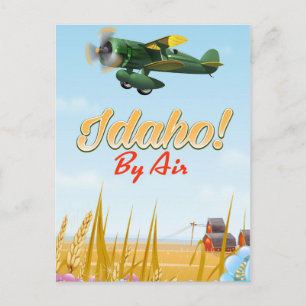 Idaho! Mit dem Flugzeug Postkarte