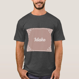 Idaho Monogram Boho-Stil Pastellrosa T-Shirt